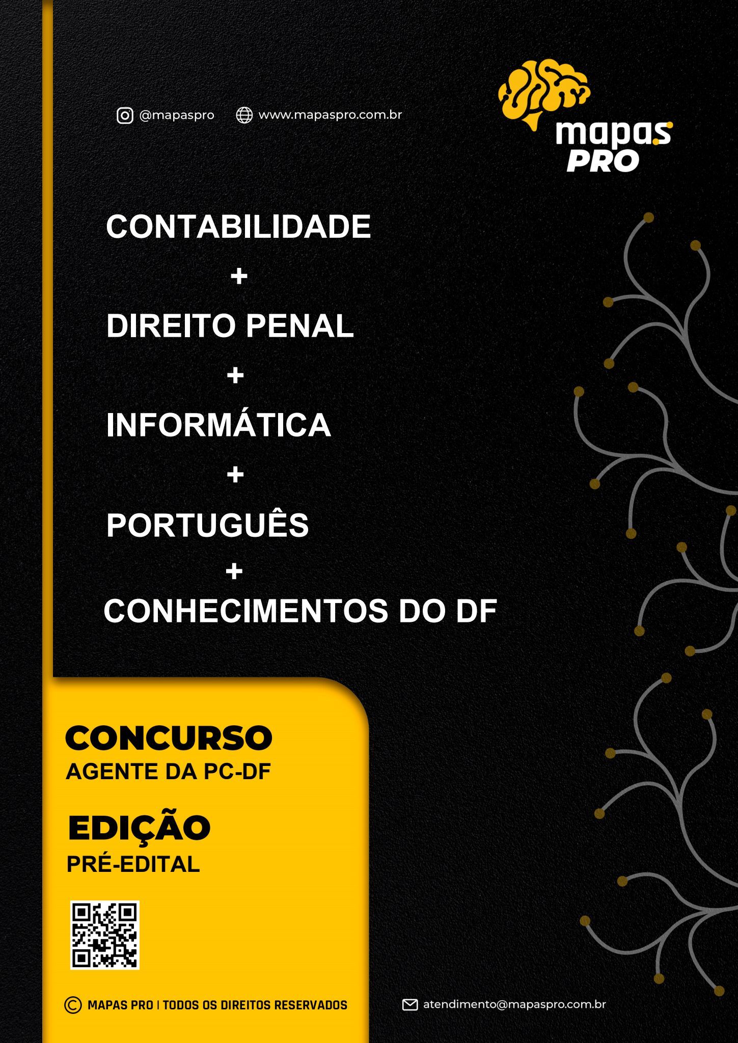 Combo - Informática + Contabilidade + Português + Direito Penal + Conhecimento do DF - PC-DF (Agente)