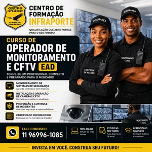 Imagem do curso CURSO DE OPERADOR DE MONITORAMENTO E CFTV