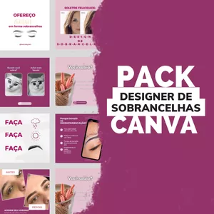  Pack Canva Designer de Sobrancelhas