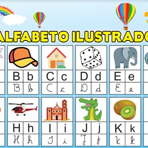 Imagem de capa para o Ebook Alfabeto ilustrado de A até  Z