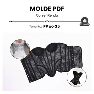 Imagem de capa para o Ebook MOLDE CORSET RENDA