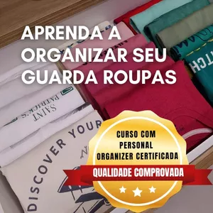 Imagem de capa para o Curso online Como Organizar seu Guarda Roupas - Curso de Dobras Profissionais