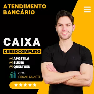 Imagem de capa para o Curso online Curso de Atendimento Bancário - Caixa (com Renan Duarte) 
