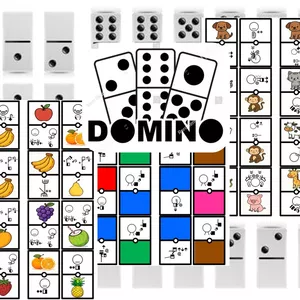 Imagem de capa para o Ebook Dominó em Libras – Cores, Animais e Frutas com SignWriting!