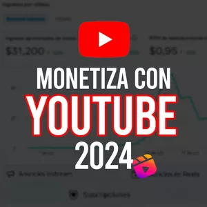 Imagen de portada para Curso online Monetiza Youtube de Cero a Experto 2024