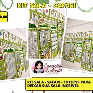 Imagem de capa para o Ebook 🦒Kit Sala - Safari