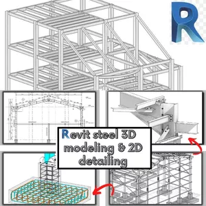 Cover image for Online course Autodesk Revit Structure-Modeling and detailing of steel structures