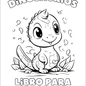 Imagen de portada para Ebook Libro para colorear de dinosaurios