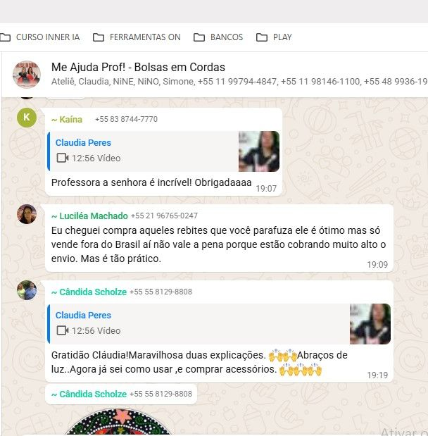 Alunas felizes!