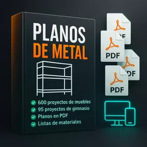 Imagen de portada para Ebook 600+ Planos en Metal — La biblioteca todo en uno para construir muebles elegantes, duraderos y rentables