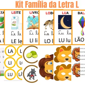 Imagem de capa para o Ebook KIT FAMÍLIA SILÁBICA DA LETRA L