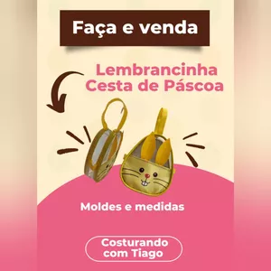Imagem de capa para o Ebook Molde Lembrancinha Cesta de Páscoa