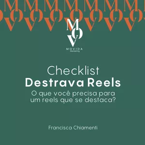 Imagem de capa para o Ebook Checklist Destrava Reels