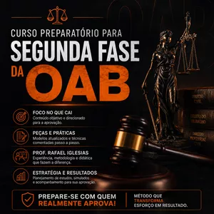 Imagem do curso CURSO PREPARATÓRIO SEGUNDA FASE DA OAB 
