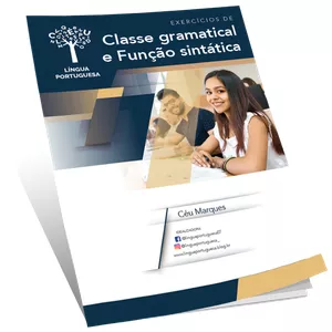 Imagem de capa para o Ebook Apostila Digital de Exercícios de Classe Gramatical e Função Sintática