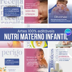 Imagem de capa para o Curso online CANVA PACK NUTRI MATERNO INFANTIL