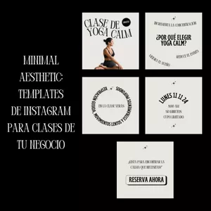 Imagen de portada para Ebook Minimal Aesthetic Templates personalizables para estudios de bienestar, yoga y pilates.