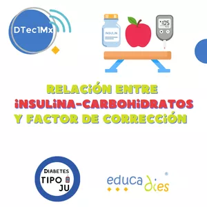 Imagen de portada para Curso online DTec1MX | Relación entre  insulina-carbohidratos y Factor de Corrección ¿De dónde vienen? (3 de 4)