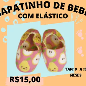 Imagem de capa para o Ebook Molde Sapatinho de bebê com elástico