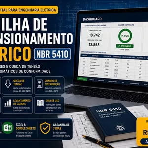 Imagem do curso Planilha de Dimensionamento Elétrico — NBR 5410