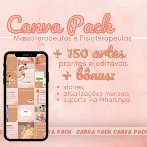 Canva Pack para Massoterapeuta e Fisioterapeuta Dermatofuncional