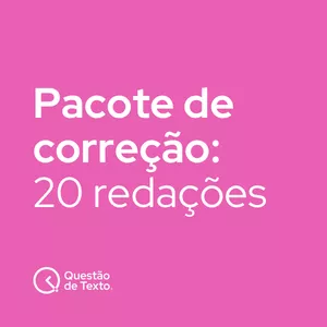 Imagem de capa para o Curso online Questão de Texto – Pacote de correção de 20 redações modelo Enem