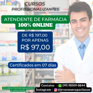 Imagem de capa para o Curso online Curso atendente de farmácia