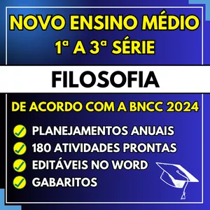 Imagem do curso FILOSOFIA - Planejamentos e Atividades - Novo Ensino Médio 2024