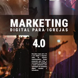 Imagem de capa para o Ebook Marketing Digital para Igrejas 4.0