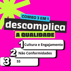 Imagem de capa para o Curso online Combo 3 em 1 - Não conformidades - 5S - Cultura da Qualidade