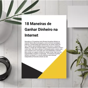 Imagem de capa para o Ebook Ebook - 18 maneiras de ganhar dinheiro na internet