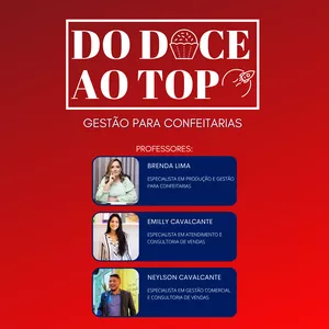Imagem de capa para o Evento presencial DO DOCE AO TOPO - Gestão para Confeitarias - Nível 2 - Intermediário