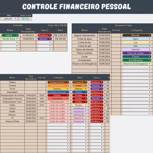 Imagem de capa para o Ebook Planilha de Controle Financeiro Pessoal - Google Sheets