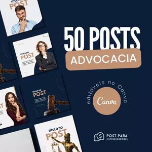 Imagem de capa para o Curso online Pack de Postagens | Advocacia | Post para Empreendedores 