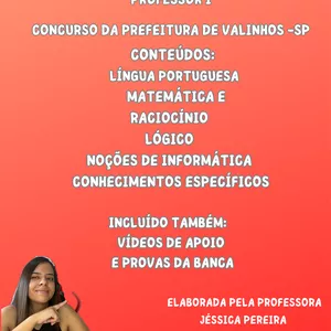 Imagem de capa para o Ebook APOSTILA CONCURSO VALINHOS-SP: PROFESSOR I