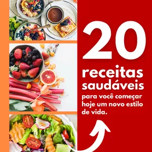 Imagem de capa para o Ebook 20 receitas saudáveis 
