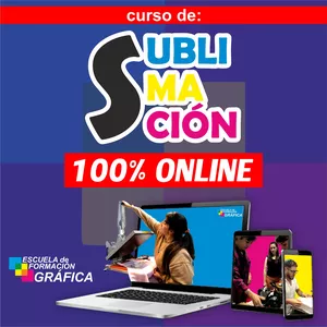 Imagen de portada para Curso online Aprende a Sublimar desde Cero + Curso Básico de Diseño
