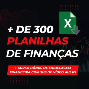 Imagem de Pack com +300 Planilhas de Finanças + Curso de Modelagem Financeira criado por FPRK na hotmart
