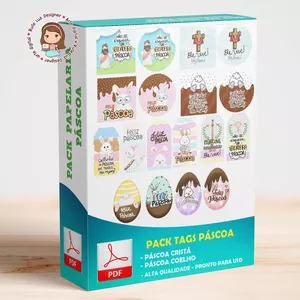Imagem de capa para o Curso online Combo de arquivos de tags em PDF  Pascoa 