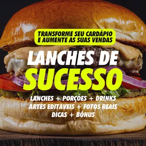 Imagem do curso Lanches de Sucesso [Cardápio completo para hamburgueria]