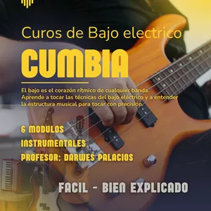 Imagen de portada para Curso online Cumbia en el Bajo Eléctrico – Fácil, Rápido y al Ritmo del Oído 