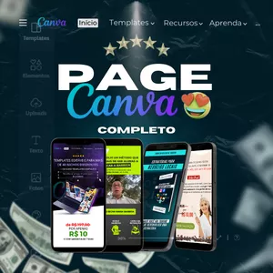 Imagem de capa para o Curso online Page Canva - Completo