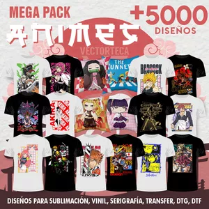 Imagen de portada para Curso online PACK VECTOR ANIMES SUBLIMACION DTF MANGA