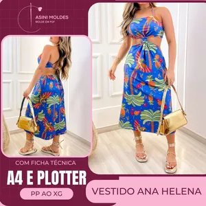 Imagem de capa para o Curso online VESTIDO ANA HELENA - Molde em PDF
