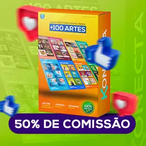 Imagem do curso Pack com 100 artes para social media
