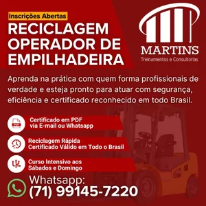 Imagem do curso Reciclagem NR11 para Operadores de Empilhadeira – Atualize seu Certificado e Amplie suas Oportunidades