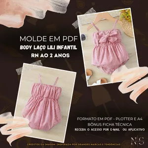 Imagem de capa para o Curso online NS Molde em PDF - Body Laço Lili Infantil RN ID 3843105 