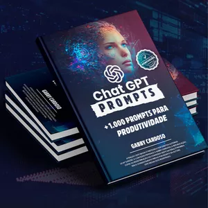 Imagem de capa para o Ebook Mais de 1000 prompts para Produtividade no ChatGPT