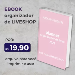 Imagem de capa para o Ebook Planner Organizador de Lives