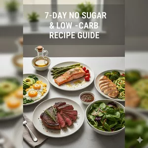 Cover image for Ebook 7-Day No Sugar &amp; Low-Carb Recipe Guide (Extended Edition)